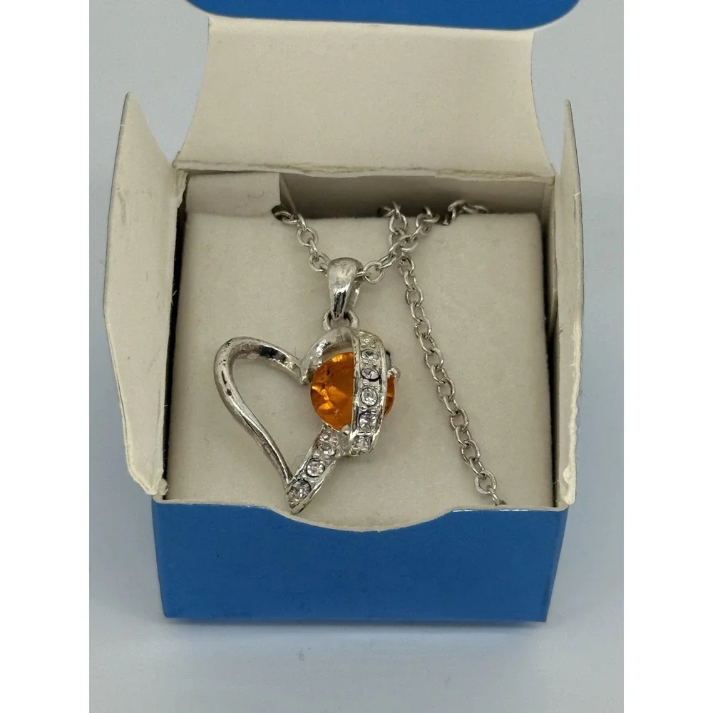 Avon Looping Open Heart‎ Necklace With Color Accents November New